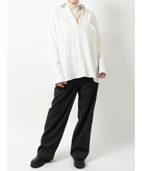 Ungrid（アングリッド）の「深Ｖネックデザインシャツ（シャツ/ブラウス・レディース・オフホワイト/イエロー・FREE）」の10枚目の写真