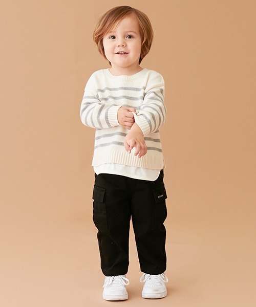 petit main（プティマイン）の「カーゴパンツ（その他パンツ・キッズ・ブラック/ベージュ/キャメル・130cm/140cm/80ｃｍ/100cm/150cm/90cm/110cm/120cm）」の2枚目の写真