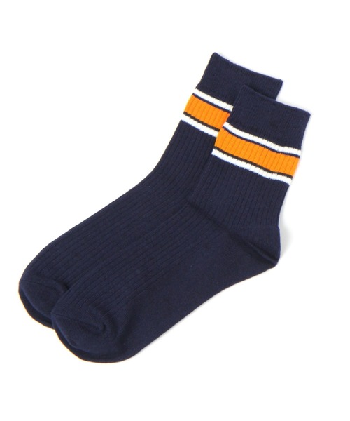 BAYFLOW（ベイフロー）の「プレッピーラインソックス（ソックス/靴下・レディース・ネイビー/ライトオリーブ/その他7/その他9・FREE）」の2枚目の写真