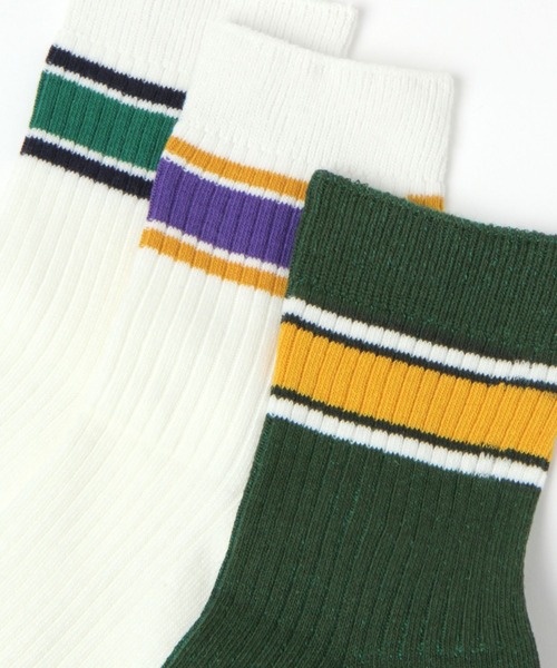 BAYFLOW（ベイフロー）の「プレッピーラインソックス（ソックス/靴下・レディース・ネイビー/ライトオリーブ/その他7/その他9・FREE）」の8枚目の写真