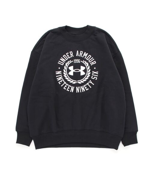 UNDER ARMOUR(アンダーアーマー)の「UAライバルフリース クレスト グラフィック クルー(トレーニング/レディース)(スウェット・レディース・ブラック×ホワイト/ネイビー・M/S/L/XL)」の10枚目の写真