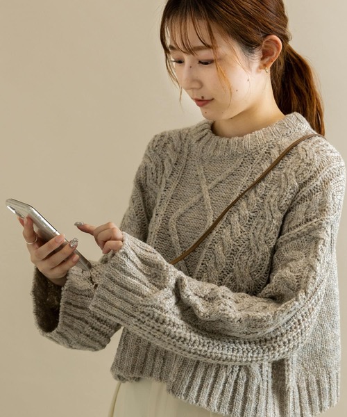 SMELLY(スメリー)の「PUスマホショルダー(キーホルダー・レディース・ベージュ/ブラウン・-)」の5枚目の写真