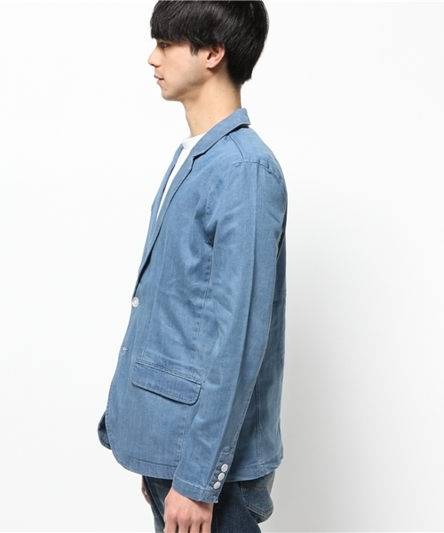 VENCEEXCHANGE（ヴァンスエクスチェンジ）の「デニムテーラードジャケット                    （デニムジャケット・メンズ・ブルー・SMALL/MEDIUM/LARGE）」の9枚目の写真
