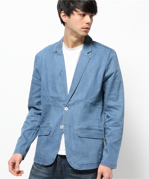 VENCEEXCHANGE（ヴァンスエクスチェンジ）の「デニムテーラードジャケット                    （デニムジャケット・メンズ・ブルー・SMALL/MEDIUM/LARGE）」の11枚目の写真