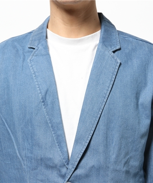 VENCEEXCHANGE（ヴァンスエクスチェンジ）の「デニムテーラードジャケット                    （デニムジャケット・メンズ・ブルー・SMALL/MEDIUM/LARGE）」の12枚目の写真