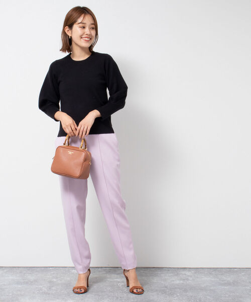 NOLLEY’S Sophi(ノーリーズソフィ)の「《手洗い可能》総針パワショルプルオーバーニット(ニット/セーター・レディース・ホワイト/ブラック/ネイビー/ベビーピンク・38)」の11枚目の写真