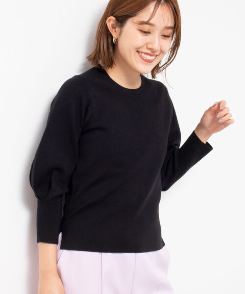 NOLLEY’S Sophi(ノーリーズソフィ)の「《手洗い可能》総針パワショルプルオーバーニット(ニット/セーター・レディース・ホワイト/ブラック/ネイビー/ベビーピンク・38)」の13枚目の写真