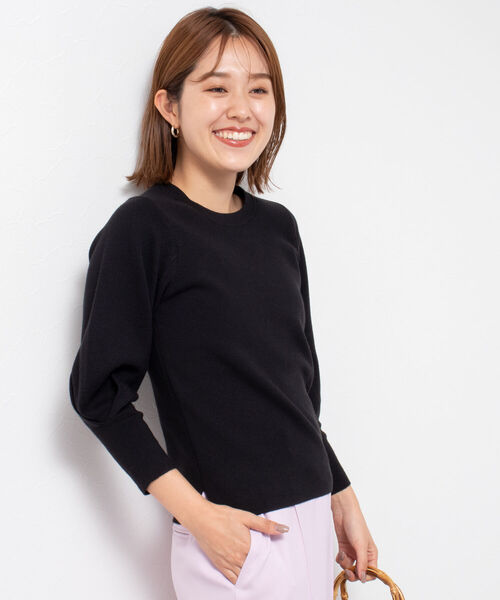 NOLLEY’S Sophi(ノーリーズソフィ)の「《手洗い可能》総針パワショルプルオーバーニット(ニット/セーター・レディース・ホワイト/ブラック/ネイビー/ベビーピンク・38)」の14枚目の写真