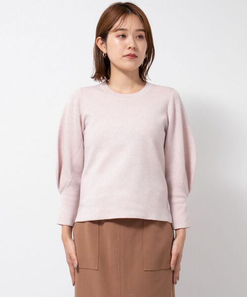 NOLLEY’S Sophi(ノーリーズソフィ)の「《手洗い可能》総針パワショルプルオーバーニット(ニット/セーター・レディース・ホワイト/ブラック/ネイビー/ベビーピンク・38)」の16枚目の写真