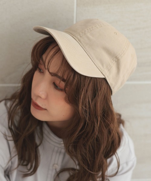 DONOBAN（ドノバン）の「ベーシック無地キャップ（キャップ・レディース・ブラウン/ベージュ/ブルー系その他/カーキ/オリーブ/ブラック/ホワイト/アイボリー/ブルー系その他2・F）」の6枚目の写真