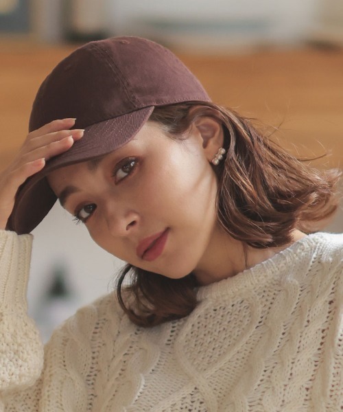 DONOBAN（ドノバン）の「ベーシック無地キャップ（キャップ・レディース・ブラウン/ベージュ/ブルー系その他/カーキ/オリーブ/ブラック/ホワイト/アイボリー/ブルー系その他2・F）」の5枚目の写真