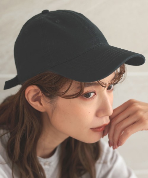 DONOBAN（ドノバン）の「ベーシック無地キャップ（キャップ・レディース・ブラウン/ベージュ/ブルー系その他/カーキ/オリーブ/ブラック/ホワイト/アイボリー/ブルー系その他2・F）」の4枚目の写真