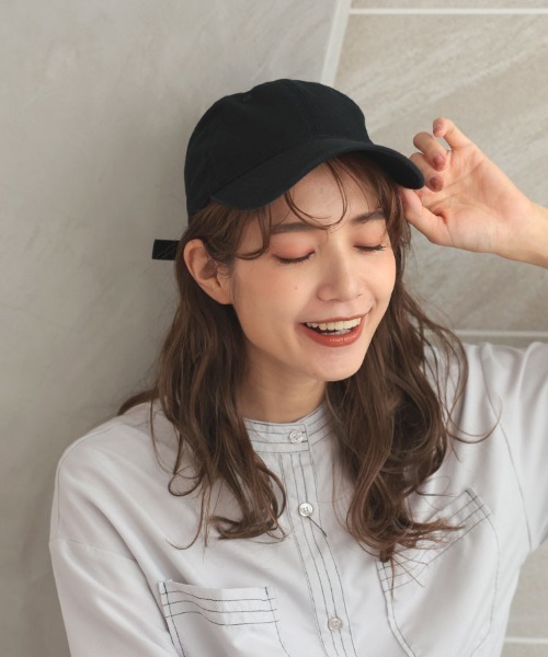 DONOBAN（ドノバン）の「ベーシック無地キャップ（キャップ・レディース・ブラウン/ベージュ/ブルー系その他/カーキ/オリーブ/ブラック/ホワイト/アイボリー/ブルー系その他2・F）」の11枚目の写真