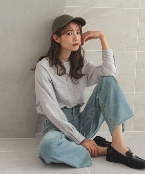 DONOBAN（ドノバン）の「ベーシック無地キャップ（キャップ・レディース・ブラウン/ベージュ/ブルー系その他/カーキ/オリーブ/ブラック/ホワイト/アイボリー/ブルー系その他2・F）」の19枚目の写真