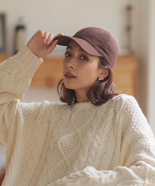 DONOBAN（ドノバン）の「ベーシック無地キャップ（キャップ・レディース・ブラウン/ベージュ/ブルー系その他/カーキ/オリーブ/ブラック/ホワイト/アイボリー/ブルー系その他2・F）」の14枚目の写真