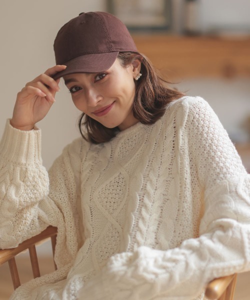 DONOBAN（ドノバン）の「ベーシック無地キャップ（キャップ・レディース・ブラウン/ベージュ/ブルー系その他/カーキ/オリーブ/ブラック/ホワイト/アイボリー/ブルー系その他2・F）」の16枚目の写真