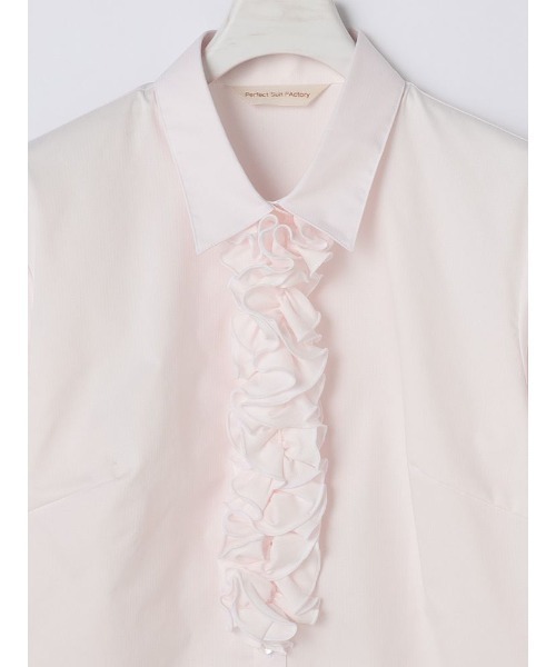 Perfect Suit FActory（パーフェクトスーツファクトリー）の「フレッシャーズ　2WAYフリル　レギュラー（ビジネスシャツ・レディース・サックスブルー/ホワイト/ライトピンク・5号/11号/13号/7号/15号/9号）」の18枚目の写真