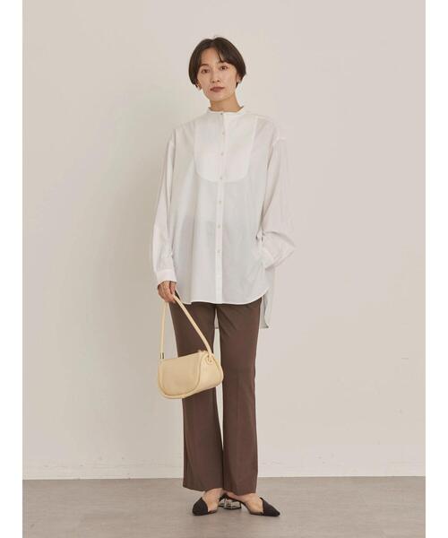 AMERICAN HOLIC(アメリカンホリック)の「バンドカラーキルティングシャツチュニック(シャツ/ブラウス・レディース・ブラック/オフホワイト/マスタード・M/L)」の6枚目の写真