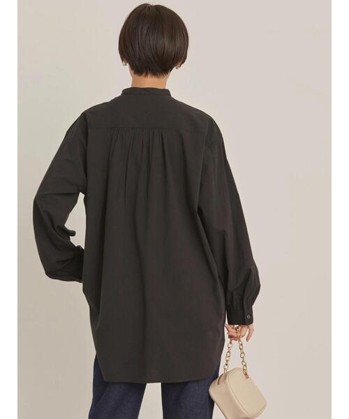 AMERICAN HOLIC(アメリカンホリック)の「バンドカラーキルティングシャツチュニック(シャツ/ブラウス・レディース・ブラック/オフホワイト/マスタード・M/L)」の10枚目の写真