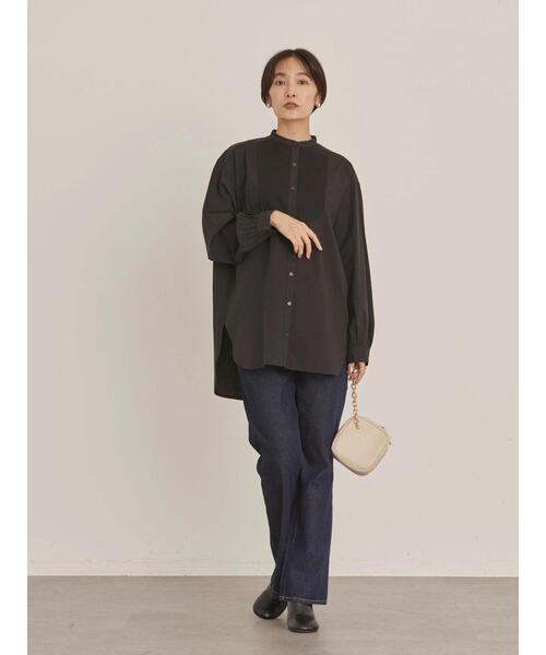 AMERICAN HOLIC(アメリカンホリック)の「バンドカラーキルティングシャツチュニック(シャツ/ブラウス・レディース・ブラック/オフホワイト/マスタード・M/L)」の15枚目の写真