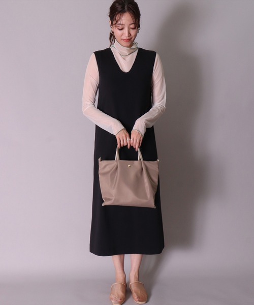 Legato Largo（レガートラルゴ）の「(LF)【Legato Largo】肩楽(かたらく) 2WAY ナイロン ショルダーバッグ（ショルダーバッグ・レディース・ライトブラウン/ブラック/ネイビー/グレー・ONE SIZE）」の22枚目の写真