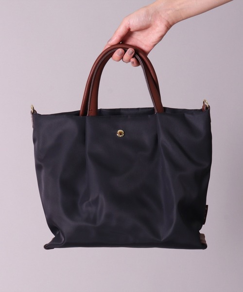 Legato Largo（レガートラルゴ）の「(LF)【Legato Largo】肩楽(かたらく) 2WAY ナイロン ショルダーバッグ（ショルダーバッグ・レディース・ライトブラウン/ブラック/ネイビー/グレー・ONE SIZE）」の10枚目の写真