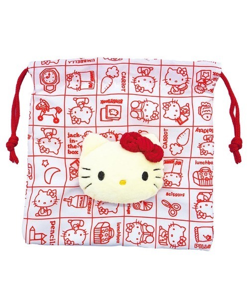 Sanrio サンリオ ハローキティ クラシック ボアフェイス巾着 ポーチ Sanrio サンリオ のファッション通販 Zozotown