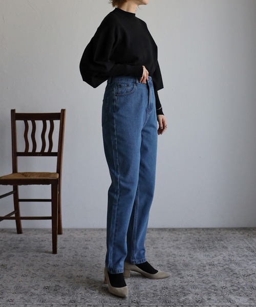 amini(アミニ)の「ルーズテーパードデニム(デニムパンツ・レディース・ホワイト/ブルー/ブラック・MEDIUM)」の12枚目の写真