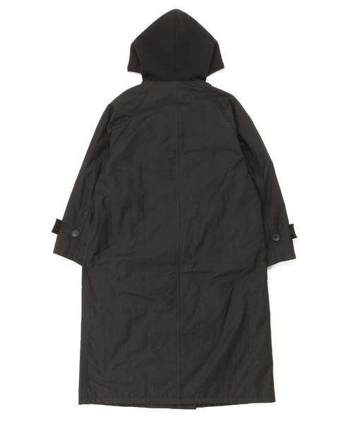 Munich(ミューニック)の「Munich(ミューニック)中綿ウェザー×ダンボールレイヤードフードコート(トレンチコート・レディース・ブラック・S)」の2枚目の写真
