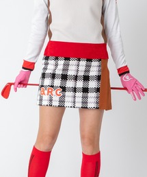 <LADIES>アルチビオゴルフウェア フロントチェック柄スリットスカート