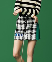 <LADIES>アルチビオゴルフウェア フロントチェック柄スリットスカート