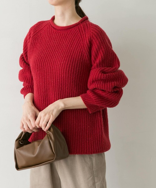 URBAN RESEARCH DOORS（アーバンリサーチドアーズ）の「ハミルトンウールロールネックニット（ニット/セーター・レディース・ネイビー/レッド/アイボリー/グレー系その他・MEDIUM/LARGE/X-LARGE）」の4枚目の写真