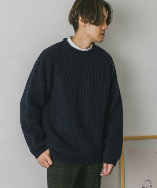 URBAN RESEARCH DOORS（アーバンリサーチドアーズ）の「ハミルトンウールロールネックニット（ニット/セーター・レディース・ネイビー/レッド/アイボリー/グレー系その他・MEDIUM/LARGE/X-LARGE）」の13枚目の写真