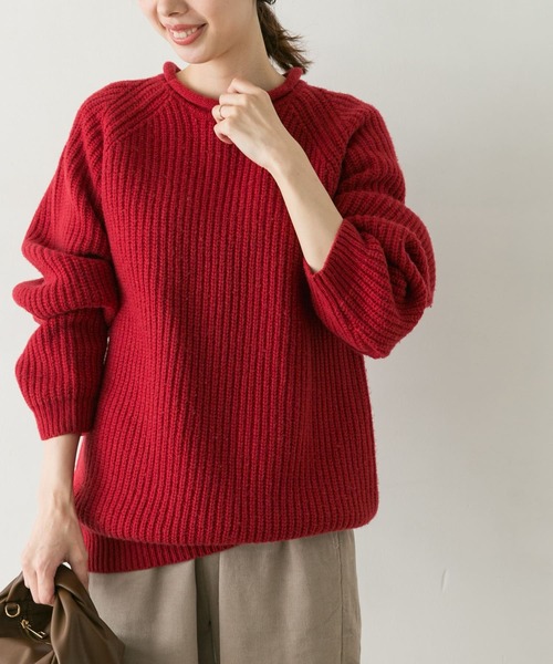 URBAN RESEARCH DOORS（アーバンリサーチドアーズ）の「ハミルトンウールロールネックニット（ニット/セーター・レディース・ネイビー/レッド/アイボリー/グレー系その他・MEDIUM/LARGE/X-LARGE）」の14枚目の写真