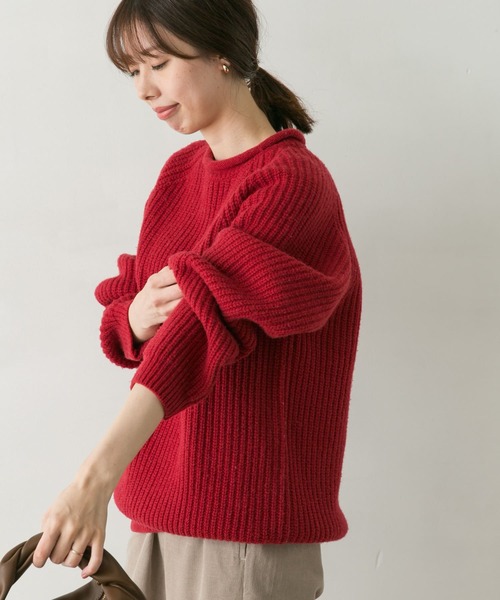 URBAN RESEARCH DOORS（アーバンリサーチドアーズ）の「ハミルトンウールロールネックニット（ニット/セーター・レディース・ネイビー/レッド/アイボリー/グレー系その他・MEDIUM/LARGE/X-LARGE）」の8枚目の写真