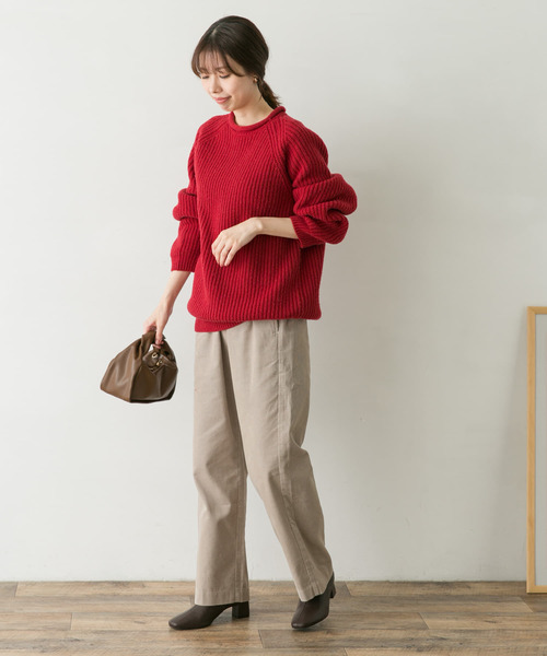 URBAN RESEARCH DOORS（アーバンリサーチドアーズ）の「ハミルトンウールロールネックニット（ニット/セーター・レディース・ネイビー/レッド/アイボリー/グレー系その他・MEDIUM/LARGE/X-LARGE）」の21枚目の写真