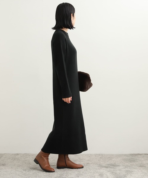 URBAN RESEARCH DOORS（アーバンリサーチドアーズ）の「ジャガードベストセットニットワンピース（ワンピース・レディース・ブラック/カーキ・MEDIUM）」の14枚目の写真