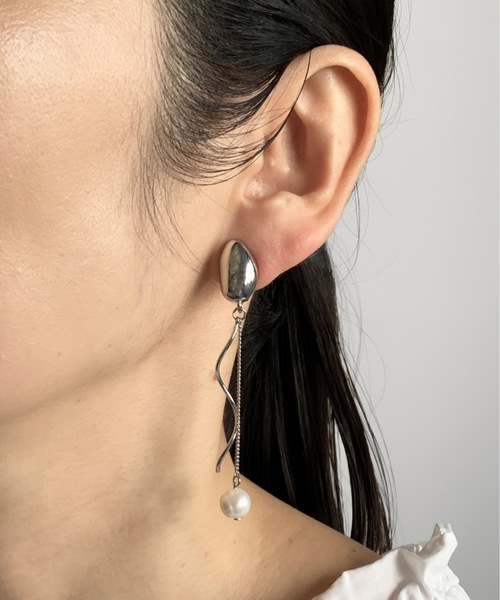 COMMON WARE（コモンウェアー）の「FT:ウルトラフィット 痛くない イヤリング 真鍮×パール（イヤリング・レディース・シルバー/ゴールド・FREE）」の6枚目の写真