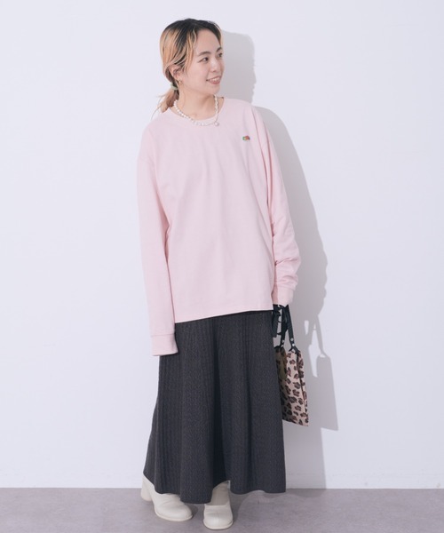 AMERICAN HOLIC(アメリカンホリック)の「ケーブルニットフレアスカート(スカート・レディース・アイボリー/グレー系その他2・M/L)」の4枚目の写真