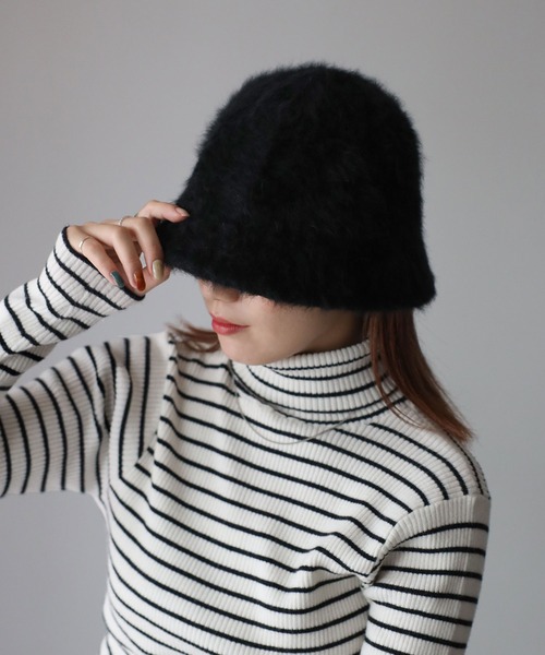 Riberry（リベリー）の「フェイクファーバケットハット（ハット・レディース・ベージュ/ブラック/グレー/ホワイト/ピンク/ブルー・FREE）」の11枚目の写真