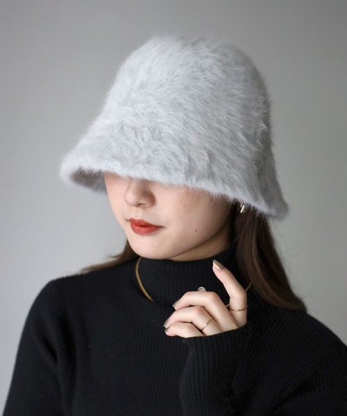 Riberry（リベリー）の「フェイクファーバケットハット（ハット・レディース・ベージュ/ブラック/グレー/ホワイト/ピンク/ブルー・FREE）」の22枚目の写真