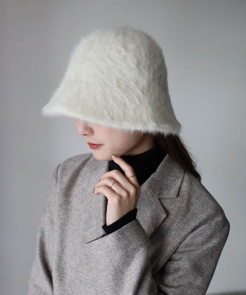 Riberry（リベリー）の「フェイクファーバケットハット（ハット・レディース・ベージュ/ブラック/グレー/ホワイト/ピンク/ブルー・FREE）」の21枚目の写真