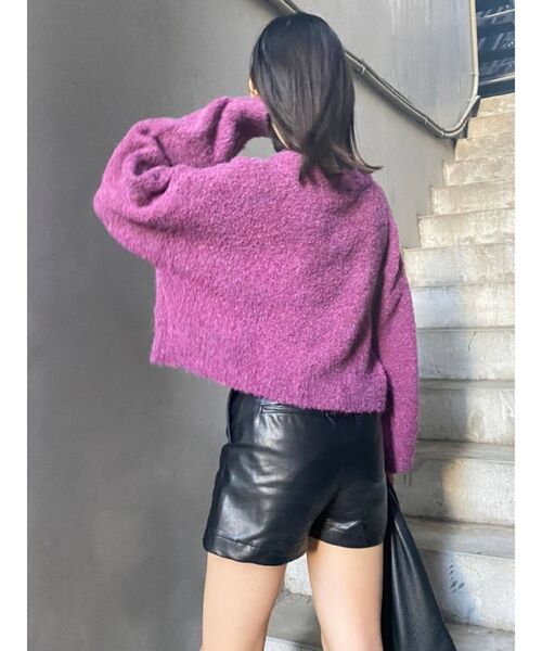 EVRIS（エヴリス）の「ファンシーヤーンニットトップス（ニット/セーター・レディース・ブルー/ブラック/パープル・FREE）」の19枚目の写真