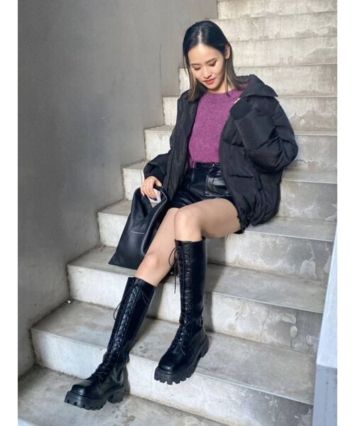 EVRIS（エヴリス）の「ファンシーヤーンニットトップス（ニット/セーター・レディース・ブルー/ブラック/パープル・FREE）」の22枚目の写真