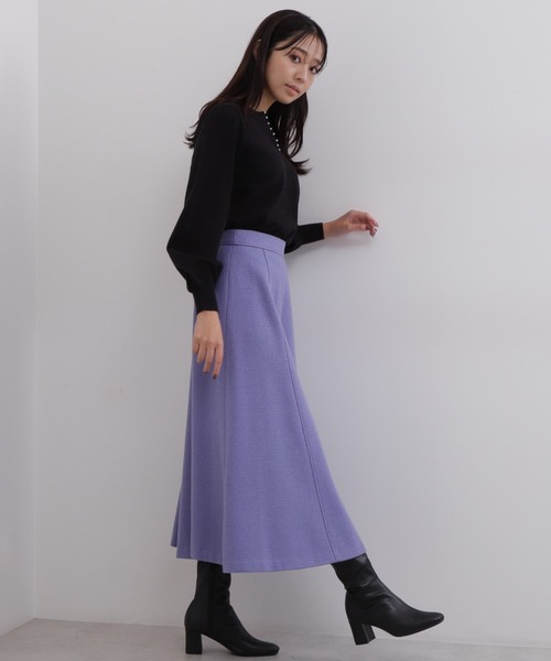 NATURAL BEAUTY BASIC（ナチュラルビューティーベーシック）の「パールスリットニット（ニット/セーター・レディース・ブラック/オフホワイト/ライトグリーン・FREE）」の12枚目の写真