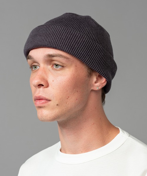 MR.OLIVE（ミスターオリーブ）の「MR.OLIVE ミスターオリーブ / Racal ラカル コラボレーションロールニットワッチ ニットキャップ / M-224101（ニットキャップ/ビーニー・メンズ・アイボリー/ネイビー/チャコールグレー/ブラック・FREE）」の4枚目の写真