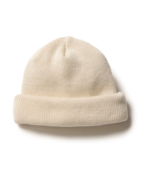 MR.OLIVE（ミスターオリーブ）の「MR.OLIVE ミスターオリーブ / Racal ラカル コラボレーションロールニットワッチ ニットキャップ / M-224101（ニットキャップ/ビーニー・メンズ・アイボリー/ネイビー/チャコールグレー/ブラック・FREE）」の2枚目の写真