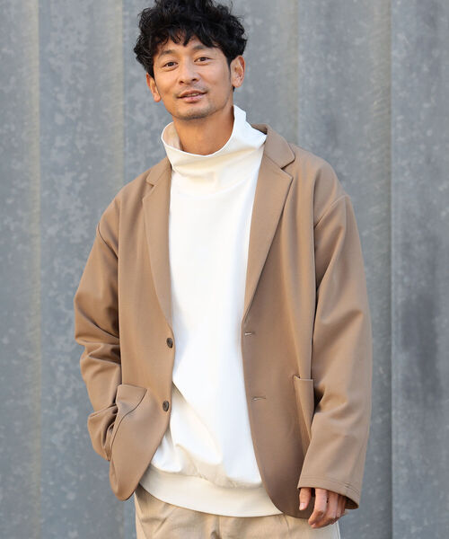 B:MING by BEAMS（ビーミングバイビームス）の「B:MING by BEAMS / ダブルフェイス 梨地 イージージャケット(セットアップ対応)（テーラードジャケット・メンズ・チャコールグレー/ブラウン系その他2/ネイビー・SMALL/MEDIUM/LARGE/X-LARGE）」の2枚目の写真