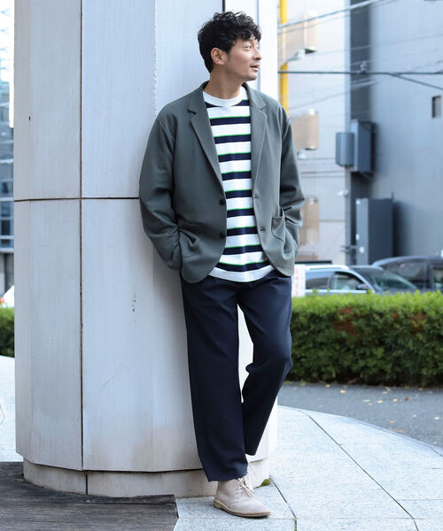 B:MING by BEAMS（ビーミングバイビームス）の「B:MING by BEAMS / ダブルフェイス 梨地 イージージャケット(セットアップ対応)（テーラードジャケット・メンズ・チャコールグレー/ブラウン系その他2/ネイビー・SMALL/MEDIUM/LARGE/X-LARGE）」の4枚目の写真