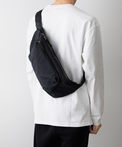 ATTACHMENT(アタッチメント)の「PE / NYマットクロス ウエストバッグ / PE / NY MAT CLOTH WAIST BAG(ボディバッグ/ウエストポーチ・メンズ・ブラック・FREE)」の7枚目の写真